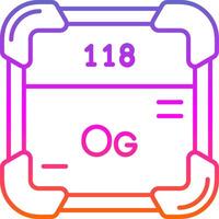 Oganesson Line Gradient Icon vector