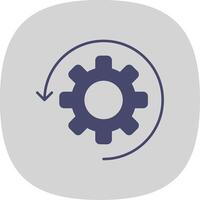 Automate Flat Curve Icon vector