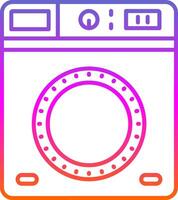 Laundry Line Gradient Icon vector