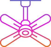 Fan Line Gradient Icon vector