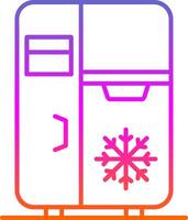 icono de gradiente de línea de refrigerador vector