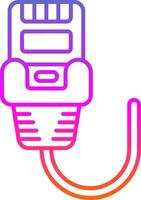 Ethernet Line Gradient Icon vector