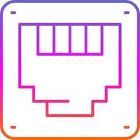 Ethernet Line Gradient Icon vector