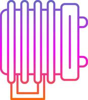 Heater Line Gradient Icon vector