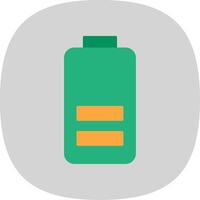 Battery Flat Curve Icon vector