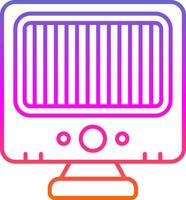 Heater Line Gradient Icon vector