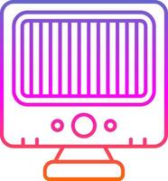 Heater Line Gradient Icon vector