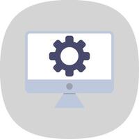 System Flat Curve Icon vector