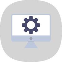 System Flat Curve Icon vector