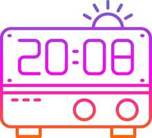 Alarm clock Line Gradient Icon vector