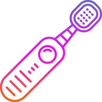 Electric toothbrush Line Gradient Icon vector