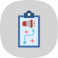 Strategy Flat Curve Icon vector