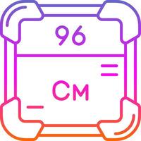 Curium Line Gradient Icon vector