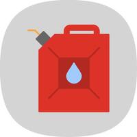 Gas Can Flat Curve Icon vector