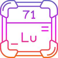 Lutetium Line Gradient Icon vector