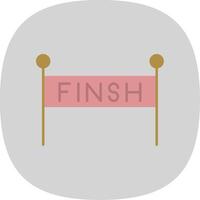 Finish Line Flat Curve Icon vector