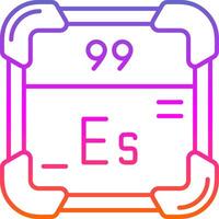 Einsteinium Line Gradient Icon vector