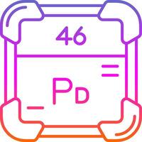 Palladium Line Gradient Icon vector