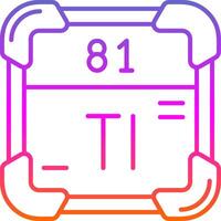 Thallium Line Gradient Icon vector