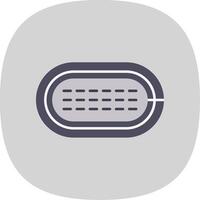 Running Track Flat Curve Icon vector