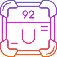 Uranium Line Gradient Icon vector