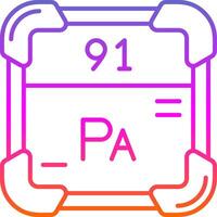 Protactinium Line Gradient Icon vector