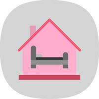 Room Flat Curve Icon vector
