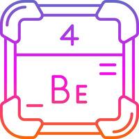 Beryllium Line Gradient Icon vector