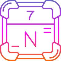 Nitrogen Line Gradient Icon vector