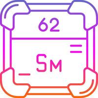 Samarium Line Gradient Icon vector