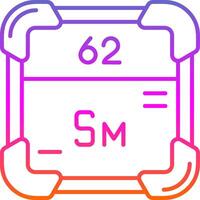 Samarium Line Gradient Icon vector