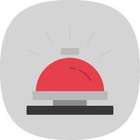 Hotel Bell Flat Curve Icon vector