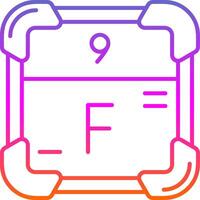 Fluorine Line Gradient Icon vector