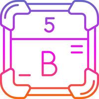 Boron Line Gradient Icon vector