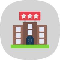 Hotel Flat Curve Icon vector