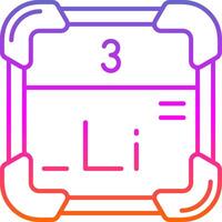 Lithium Line Gradient Icon vector