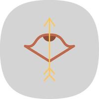 Crossbow Flat Curve Icon vector
