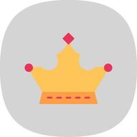 Monarchy Flat Curve Icon vector