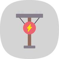 Electric Pole Flat Curve Icon vector