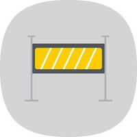 Barrier Flat Curve Icon vector