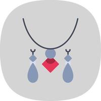 Jewelery Flat Curve Icon vector