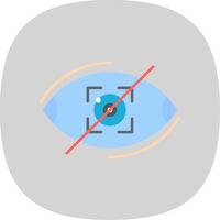 Visibility Off Flat Curve Icon vector