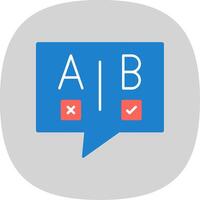 Ab Testing Flat Curve Icon vector