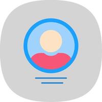 Profile Flat Curve Icon vector