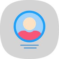 Profile Flat Curve Icon vector