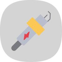 Spark Plug Flat Curve Icon vector