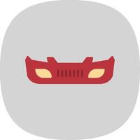 Bumper Flat Curve Icon vector