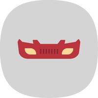 Bumper Flat Curve Icon vector