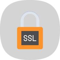 SSL Flat Curve Icon vector