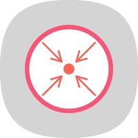 Minimize Flat Curve Icon vector